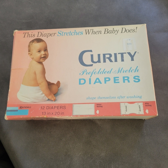 Vintage Curity prefolded stretch diapers - Picture 1 of 10